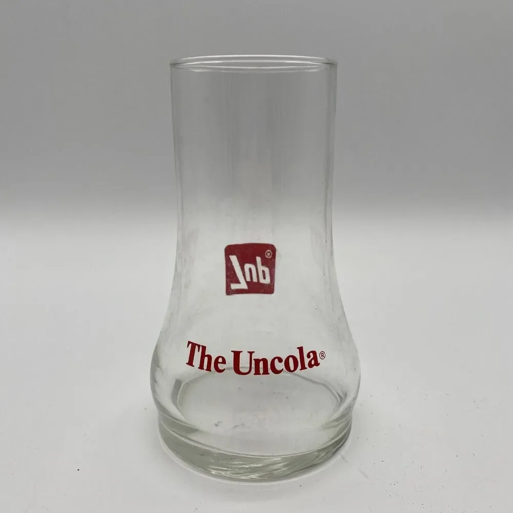 7 UP The Uncola Upside Down 16 Oz Clear Drinking Glass Vintage 7Up Circa 1970s
